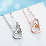 collier duo amoureux or et agrent