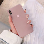 Coque iPhone Coeur Minimaliste Rose