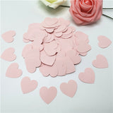 100 Confettis Coeur rose pastel