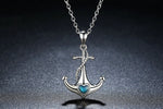 Collier Coeur <br/>Ancre Marine (Argent)