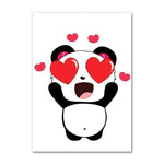 tableau panda cœur