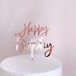 Cake Topper Coeur «Joyeux Anniversaire»