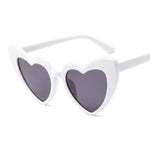 lunettes de soleil coeur blanc