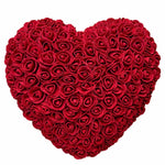 coeur avec des roses rouges
