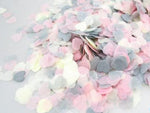 Confettis Coeur Rose et Gris Clair