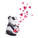 Sticker Coeur Panda