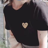 T-shirt Coeur <br/>Doré Avec Des Yeux